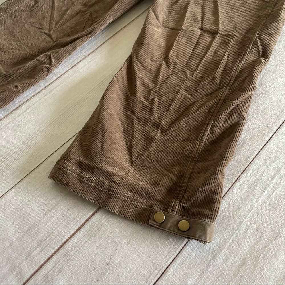 Y2k Corduroy Cropped Capri Pants Women’s 6 Brown Cinch Button Outdoor 90s Pulp - Picture 10 of 14